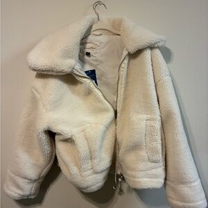 NWT Universal Thread Cream Sherpa Full-Zip Jacket - XL